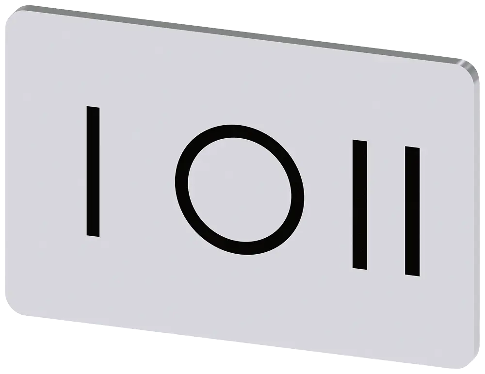 Produktfoto 1 von Bezeichnungsschild 17,5x27mm, Schild silber, Symbol: I* O II