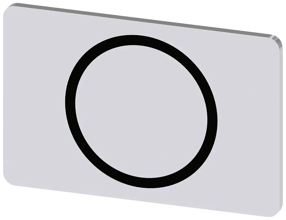 Produktfoto 1 von Bezeichnungsschild 17,5x27mm, Schild silber, Symbol: O*