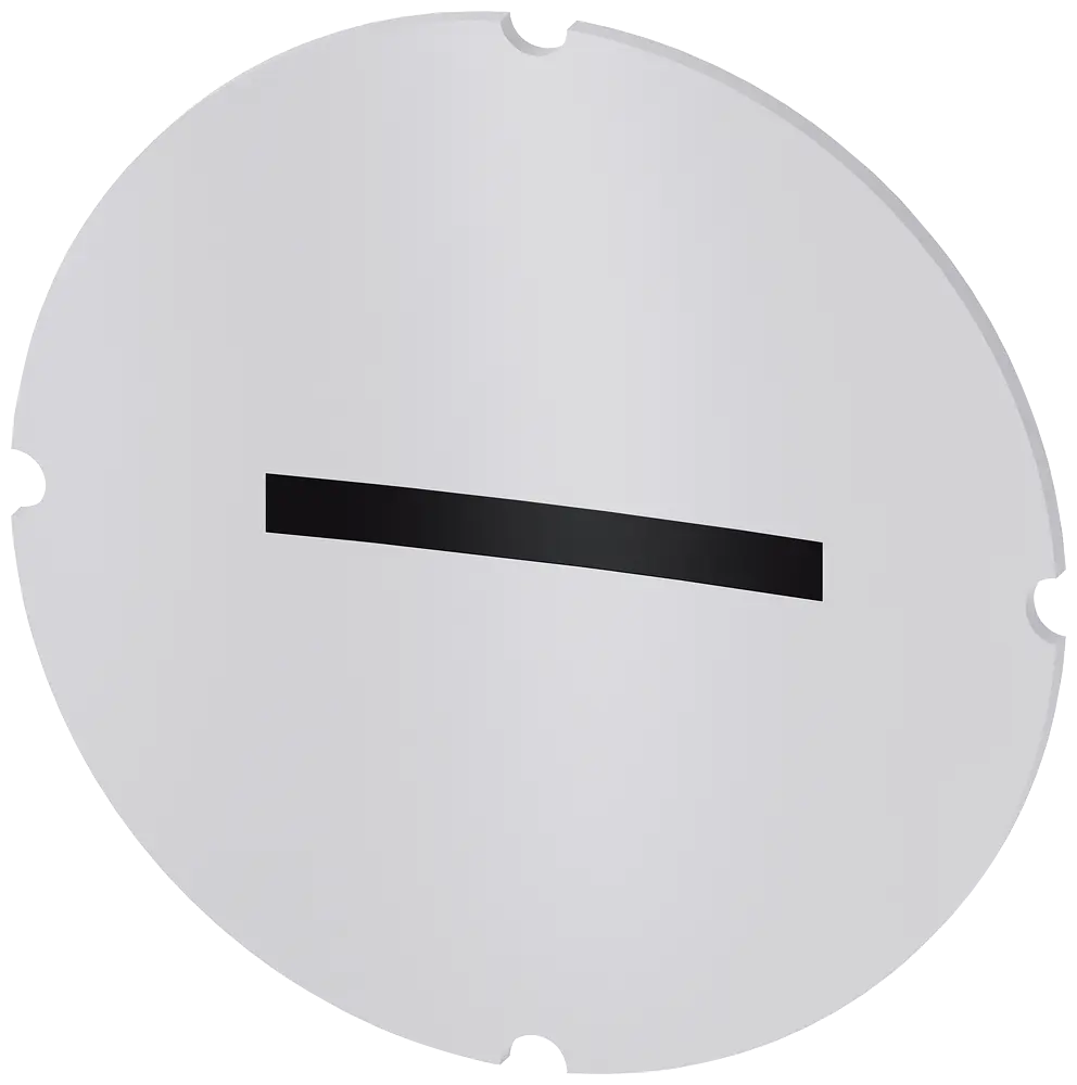 Produktfoto 1 von Einlegeschild für Leuchtdrucktaster, rund, milchig, Symbol: Abnahme, minus