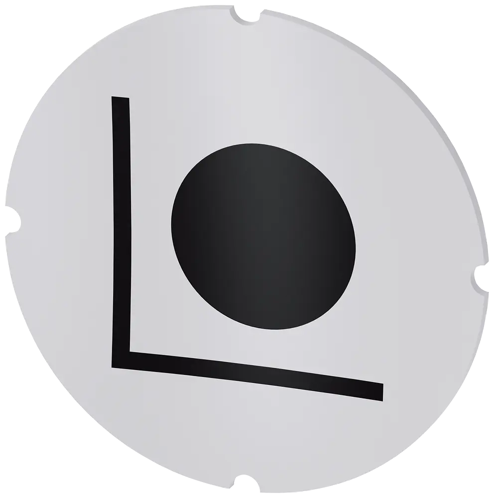 Produktfoto 1 von Einlegeschild für Leuchtdrucktaster, rund, milchig, Symbol: Einrichten