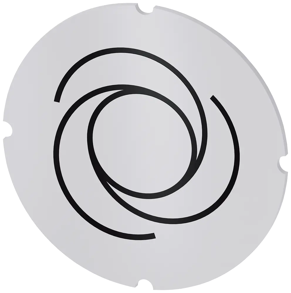 Produktfoto 1 von Einlegeschild für Leuchtdrucktaster, rund, milchig, Symbol: automatischer Ablauf