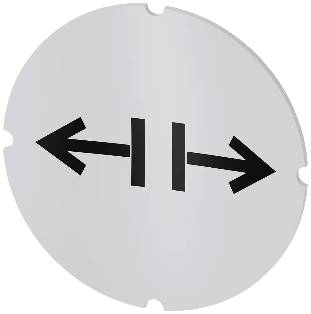 Produktfoto 1 von Einlegeschild für Leuchtdrucktaster, rund, milchig, Symbol: lösen