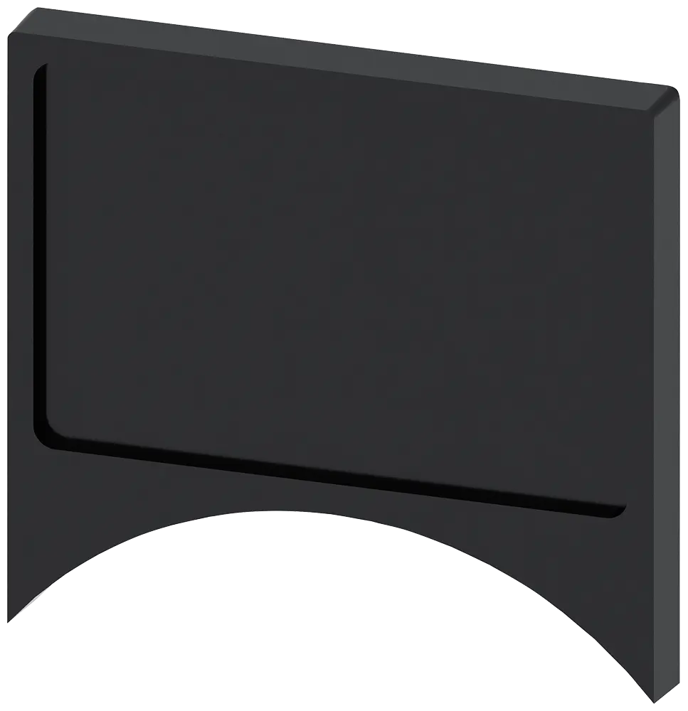 Produktfoto 1 von Schildträger, flach, abgerundet, schwarz, für Schild 17,5x27mm, zum Kleben