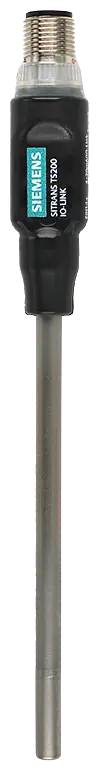 Produktfoto 1 von SITRANS TS200 Temperatursensor (Ø 6mm) Pt100 Kl.A mit Sensorlänge 750mm. Inklusive IO-Link / 4…20mA Ausgang, Kunststoffgehäuse PA6