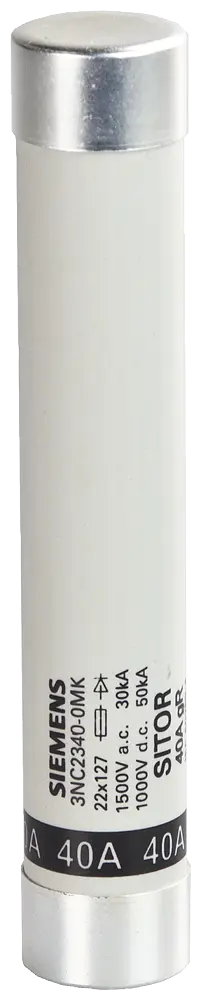 Produktfoto 1 von SITOR-Zylindersicherungseinsatz, 22x127 mm, 1 A, gS, Un AC: 1500 V