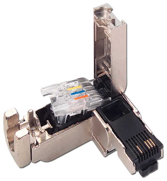 Produktfoto 1 von Siemens IE FC RJ45 Plug 90 2x2, RJ45 Steckverbinder mit FC Anschlusst., 90 Grad, 1 St.