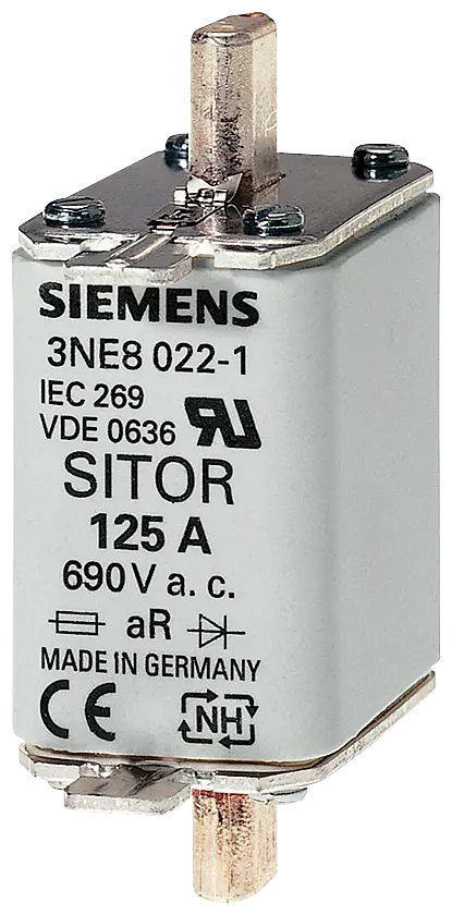 Produktfoto 1 von SITOR-Sicherungseinsatz, mit Messerkontakten, NH00, In: 80 A, gR, Un AC: 690 V