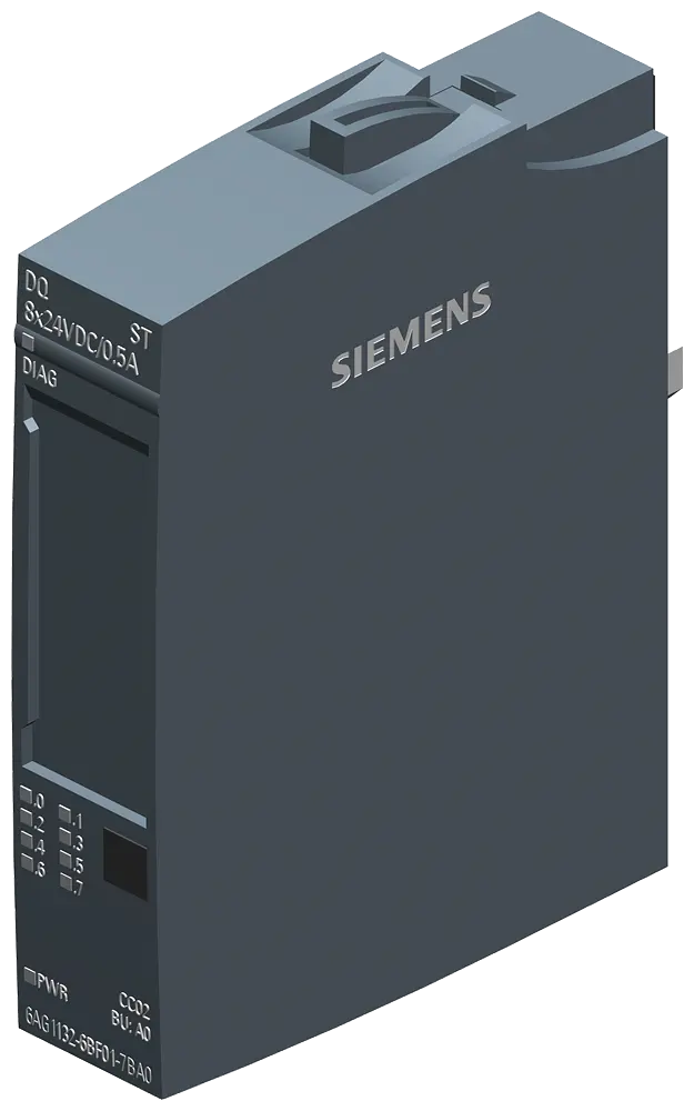 Produktfoto 1 von SIPLUS ET 200SP DQ 8x24VDC/0,5A ST -40 ... +70 °C based on 6ES7132-6BF01-0BA0 VPE 1